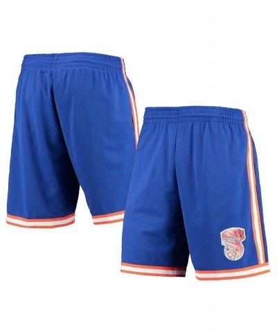 Men's Blue New York Knicks 1991 Hardwood Classics 75th Anniversary Swingman Shorts $41.60 Shorts