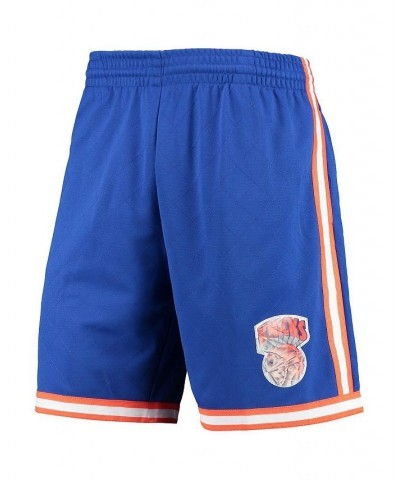 Men's Blue New York Knicks 1991 Hardwood Classics 75th Anniversary Swingman Shorts $41.60 Shorts