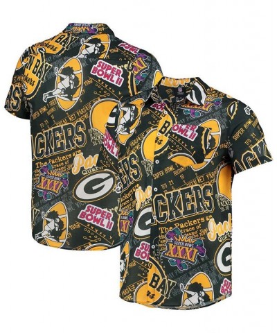 Men's Green Green Bay Packers Thematic Button-Up Shirt $37.40 Shirts