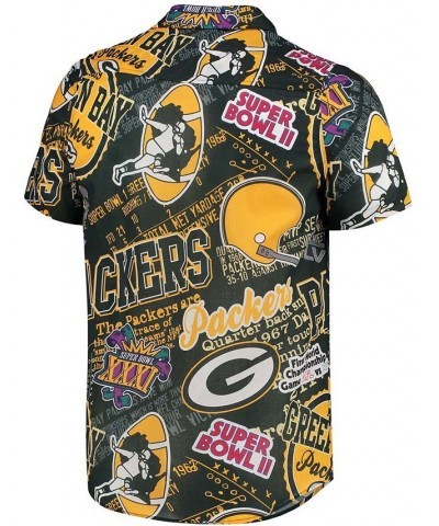 Men's Green Green Bay Packers Thematic Button-Up Shirt $37.40 Shirts