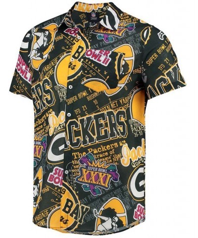 Men's Green Green Bay Packers Thematic Button-Up Shirt $37.40 Shirts