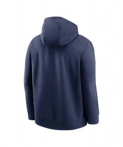 Men's Navy Atlanta Braves Big and Tall Over Arch Pullover Hoodie $45.89 Sweatshirt