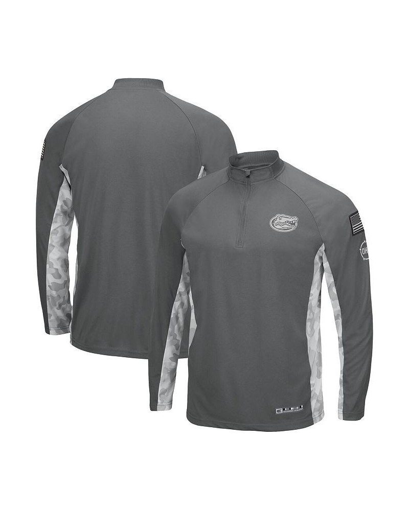 Men's Gray, Camo Florida Gators OHT Military-Inspired Appreciation Swoop Quarter-Zip Jacket $25.80 Sweatshirt