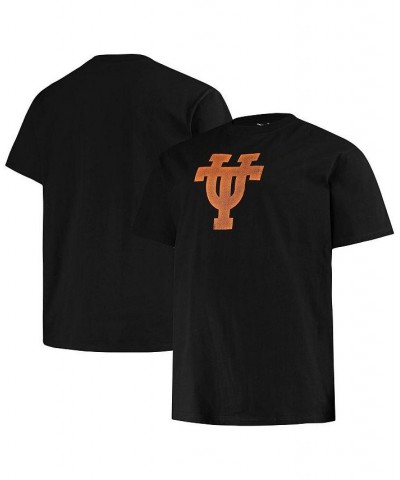 Men's Black Texas Longhorns Big and Tall Interlock Logo T-shirt $13.76 T-Shirts