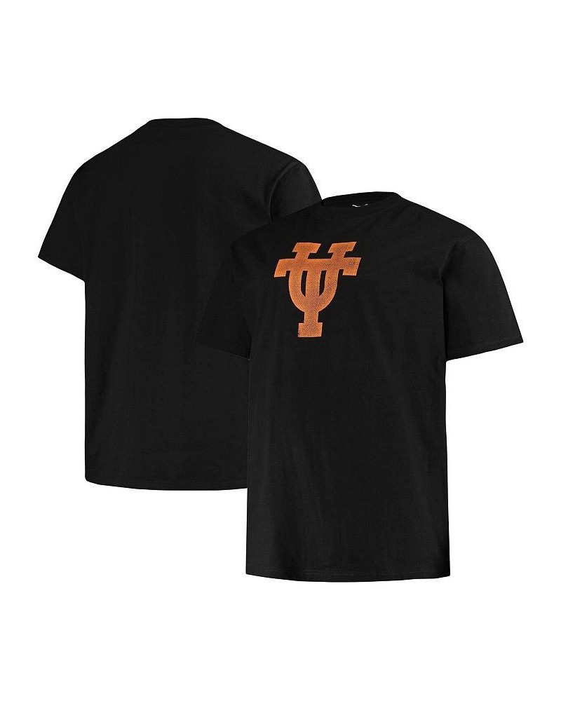 Men's Black Texas Longhorns Big and Tall Interlock Logo T-shirt $13.76 T-Shirts