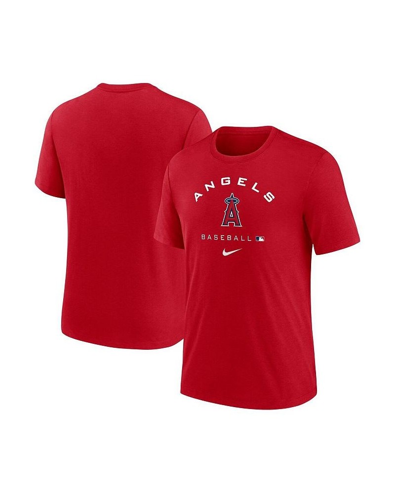 Men's Red Los Angeles Angels Authentic Collection Tri-Blend Performance T-shirt $21.60 T-Shirts