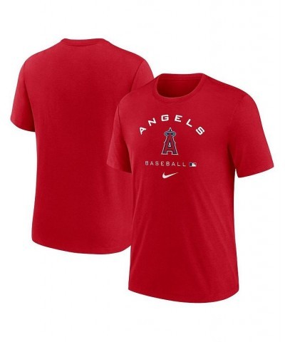 Men's Red Los Angeles Angels Authentic Collection Tri-Blend Performance T-shirt $21.60 T-Shirts