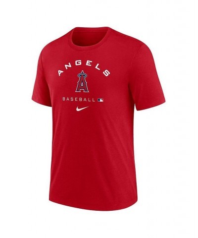 Men's Red Los Angeles Angels Authentic Collection Tri-Blend Performance T-shirt $21.60 T-Shirts