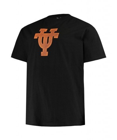 Men's Black Texas Longhorns Big and Tall Interlock Logo T-shirt $13.76 T-Shirts