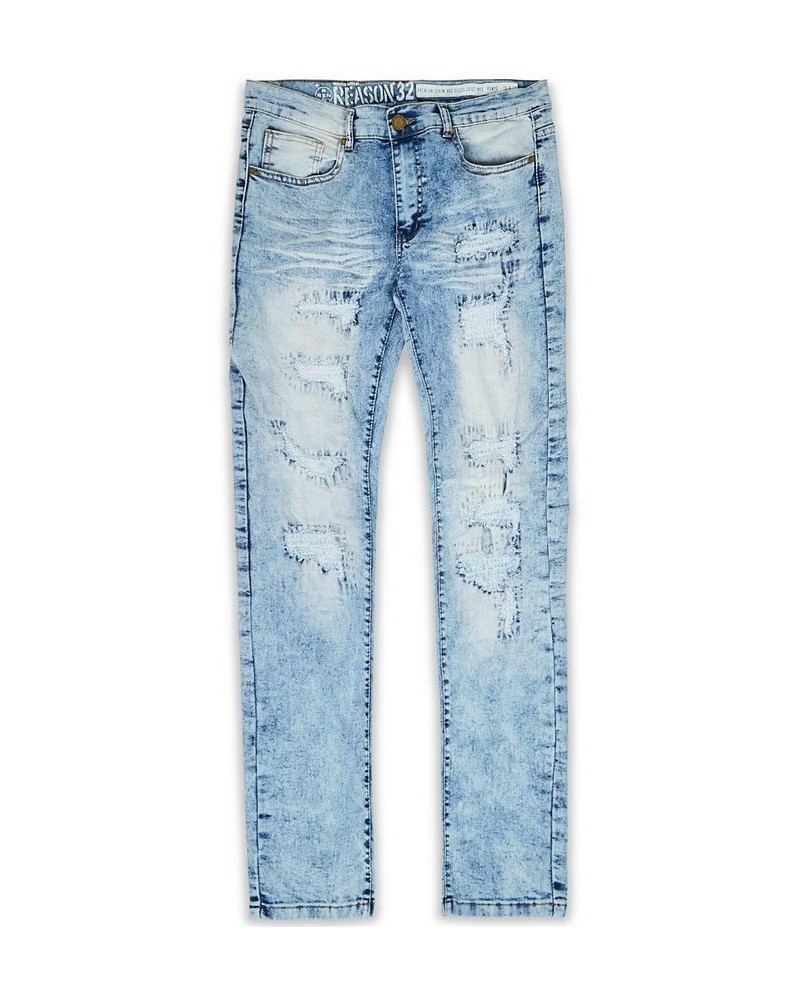 Men's Big and Tall Thomas Skinny Denim Jeans Blue $27.73 Jeans