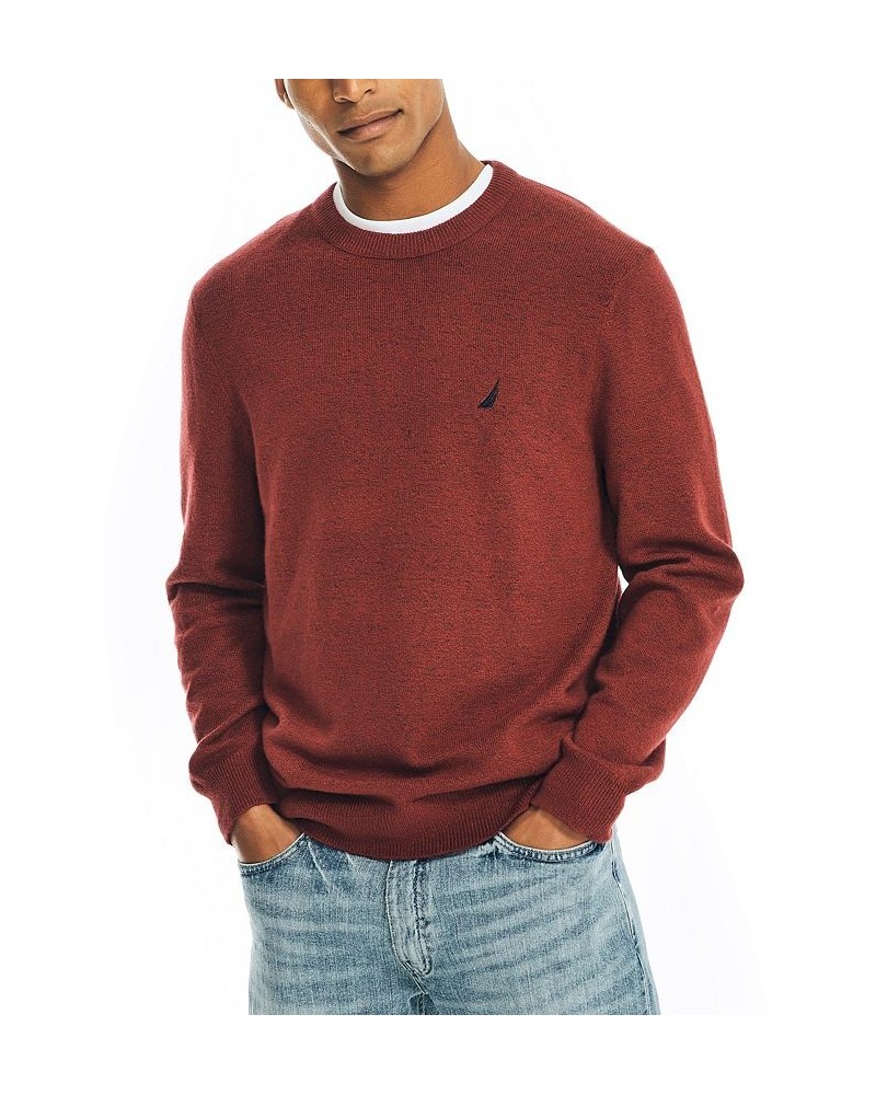 Men's Sustainably Crafted Crewneck Sweater Red $20.16 Sweaters