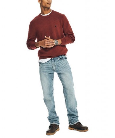 Men's Sustainably Crafted Crewneck Sweater Red $20.16 Sweaters