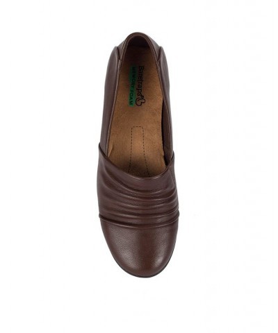 Women's Piper Slip On Flats Brown $32.39 Shoes