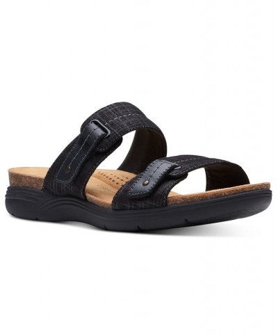 Women's April Dusk Slip-On Slide Sandals Black $43.68 Shoes