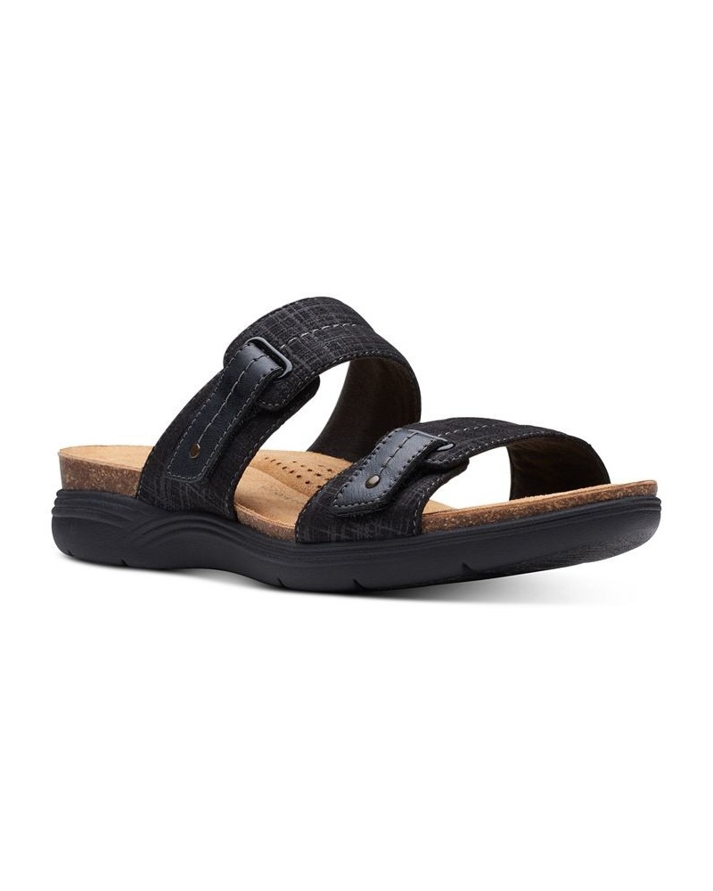 Women's April Dusk Slip-On Slide Sandals Black $43.68 Shoes