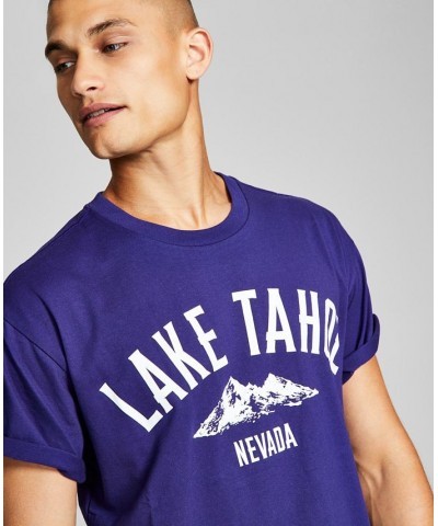 Men's Lake Tahoe Graphic T-Shirt Blue $10.56 T-Shirts