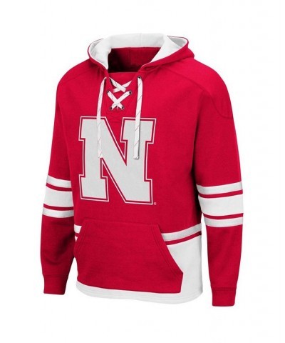 Men's Scarlet Nebraska Huskers Lace Up 3.0 Pullover Hoodie $38.99 Sweatshirt