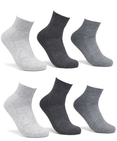 Men's 12-Pack Quarter Socks Gray $21.00 Socks