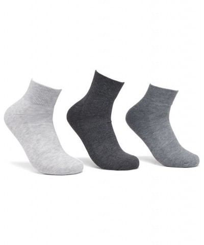 Men's 12-Pack Quarter Socks Gray $21.00 Socks