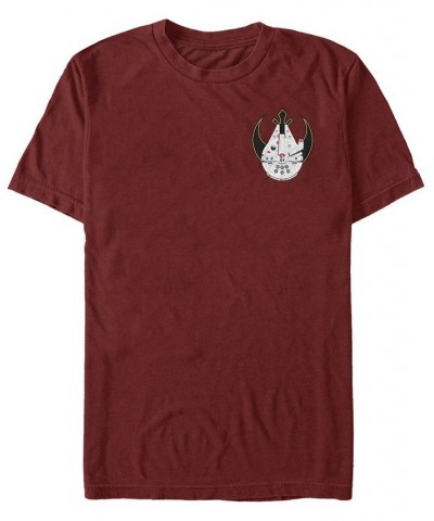 Star Wars Men's Falcon Punch Badge Short Sleeve T-Shirt Red $15.40 T-Shirts