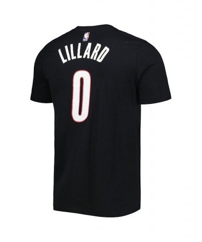 Men's Damian Lillard Black Portland Trail Blazers Icon 2022/23 Name and Number T-shirt $21.23 T-Shirts