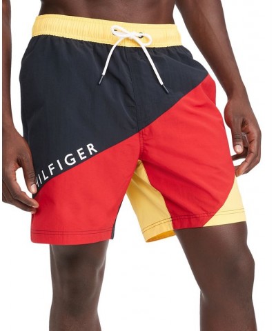 Men's Colorblocked Drawstring 7" Swim Trunks PD03 $22.55 Swimsuits