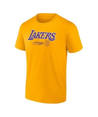 Men's Branded LeBron James Gold Los Angeles Lakers Name and Number T-shirt $17.35 T-Shirts