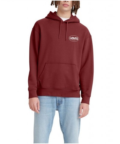 Men's Surf Relaxed-Fit Fleece Hoodie Red $11.69 Sweatshirt