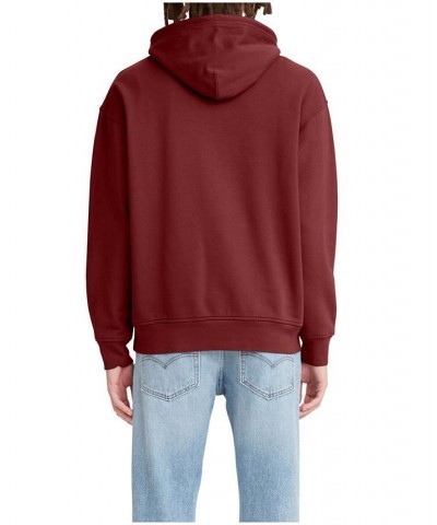 Men's Surf Relaxed-Fit Fleece Hoodie Red $11.69 Sweatshirt