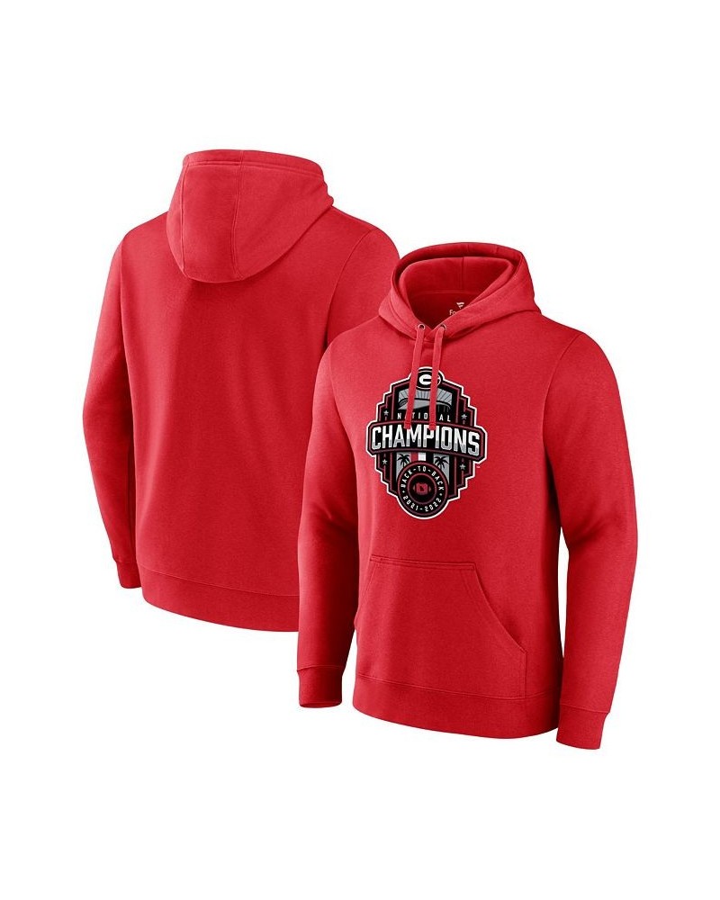 Men's Branded Red Georgia Bulldogs College Football Playoff 2022 National Champions Official Logo Pullover Hoodie $39.74 Swea...