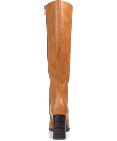 Women's Karima Extra Wide Calf Boots Brown $60.20 Shoes