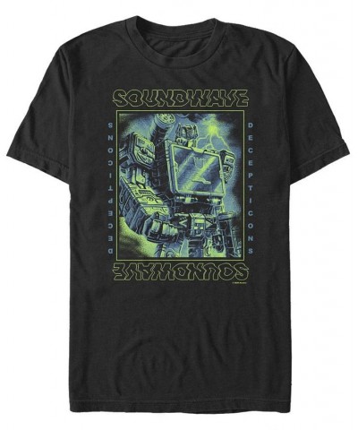 Men's Soundwave Short Sleeve Crew T-shirt Black $14.35 T-Shirts