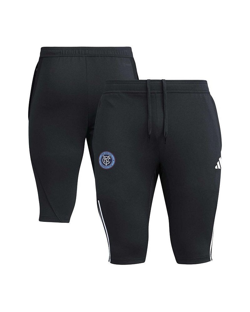 Men's Black New York City FC 2023 On-Field Training AEROREADY Half Pants $41.24 Shorts