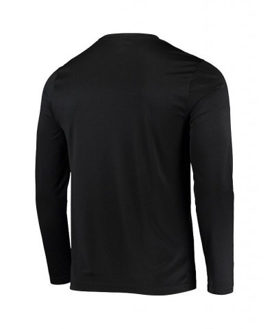 Men's Black Wisconsin Badgers Wordmark Slash Long Sleeve T-shirt $20.70 T-Shirts