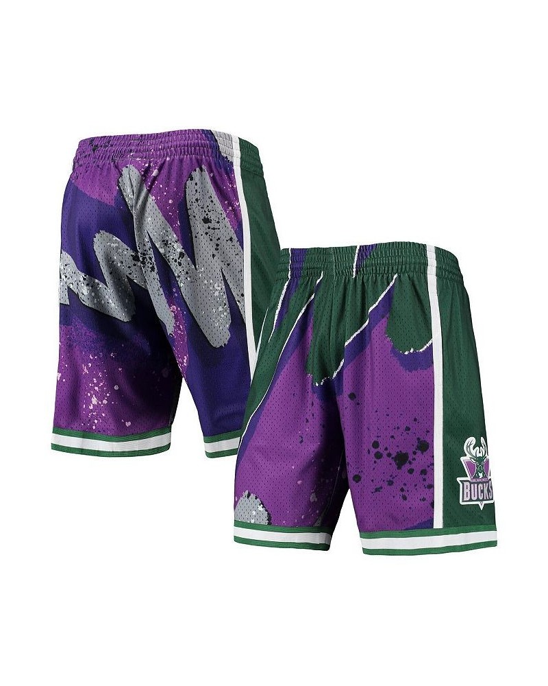 Men's Purple Milwaukee Bucks Hardwood Classics 2000 Hyper Hoops Swingman Shorts $41.80 Shorts