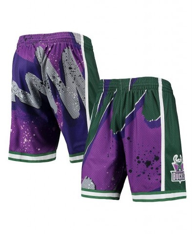 Men's Purple Milwaukee Bucks Hardwood Classics 2000 Hyper Hoops Swingman Shorts $41.80 Shorts