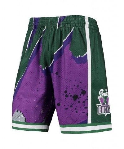 Men's Purple Milwaukee Bucks Hardwood Classics 2000 Hyper Hoops Swingman Shorts $41.80 Shorts