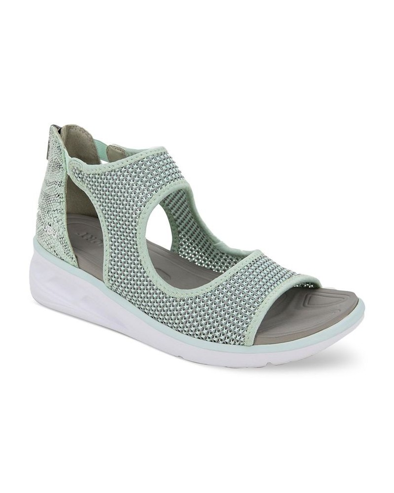 Women's Margot Sport Wedge Sandals Green $35.40 Shoes