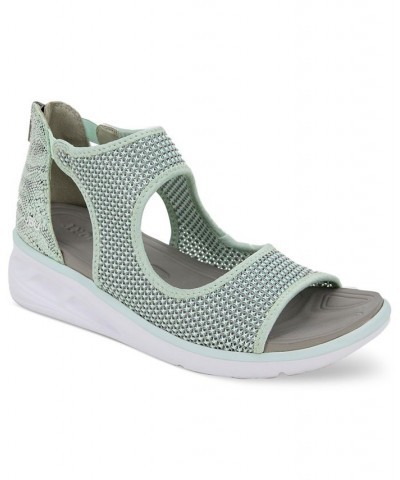 Women's Margot Sport Wedge Sandals Green $35.40 Shoes