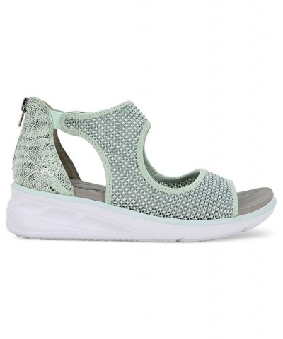 Women's Margot Sport Wedge Sandals Green $35.40 Shoes