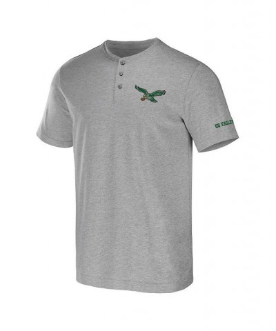 Men's NFL x Darius Rucker Collection by Heather Gray Philadelphia Eagles Henley T-shirt $25.51 T-Shirts