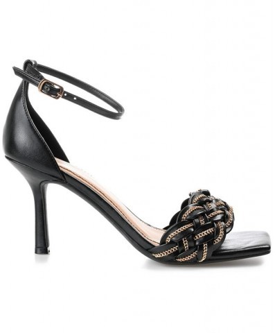 Women's Mabella Braided Chain Sandals Black $41.80 Shoes