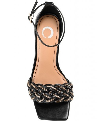 Women's Mabella Braided Chain Sandals Black $41.80 Shoes