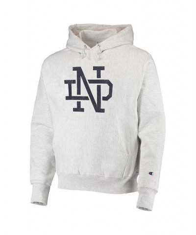 Men's Heathered Gray Notre Dame Fighting Irish Team Vault Logo Reverse Weave Pullover Hoodie $50.34 Sweatshirt