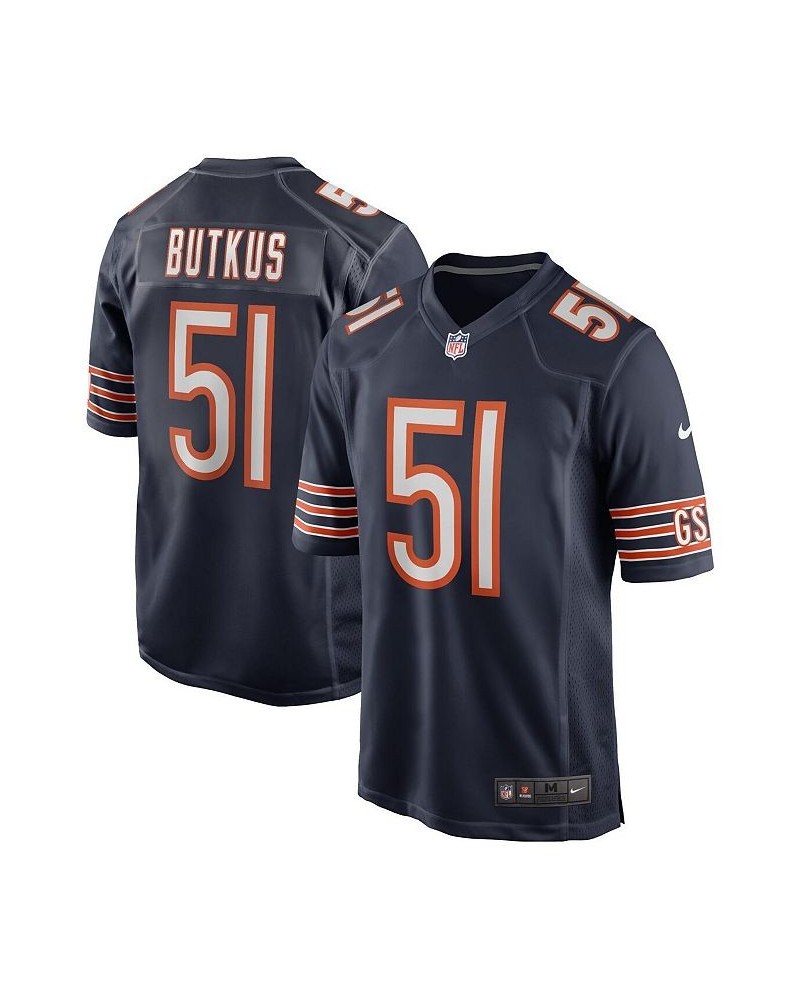 Men's Dick Butkus Navy Chicago Bears Game Retired Player Jersey $47.08 Jersey