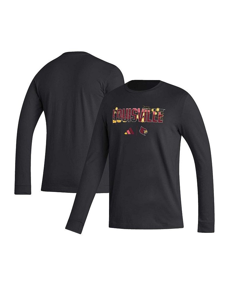 Men's Black Louisville Cardinals Honoring Black Excellence Long Sleeve T-shirt $19.74 T-Shirts