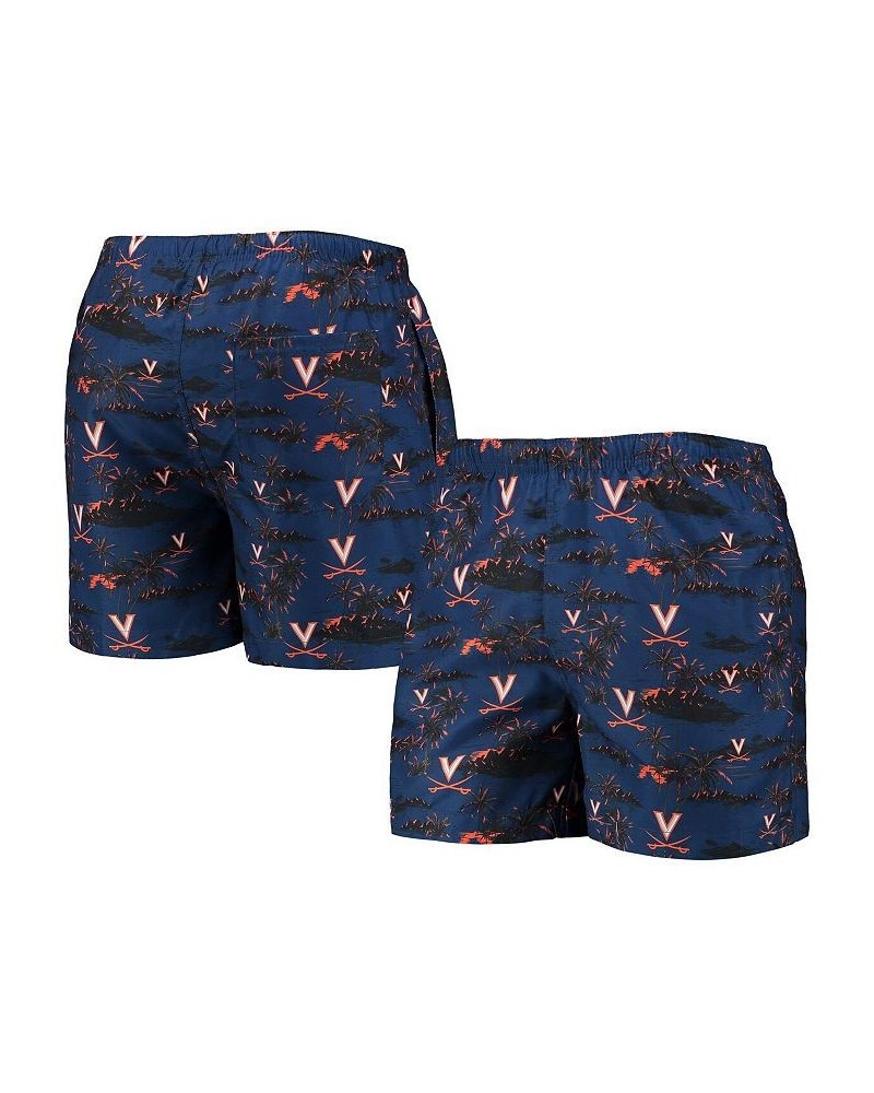 Men's Navy Virginia Cavaliers Island Palm Swim Trunks $19.27 Swimsuits