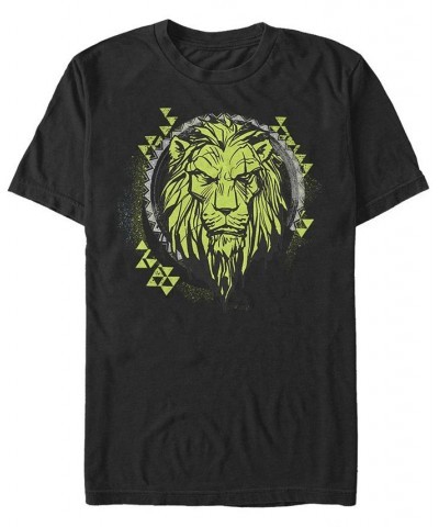 Disney Men's The Lion King Live Action Scar Geometric Circle, Short Sleeve T-Shirt Black $19.94 T-Shirts