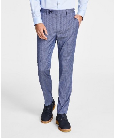 Men's Skinny-Fit Stretch Suit Pants Blue Solid $71.05 Suits