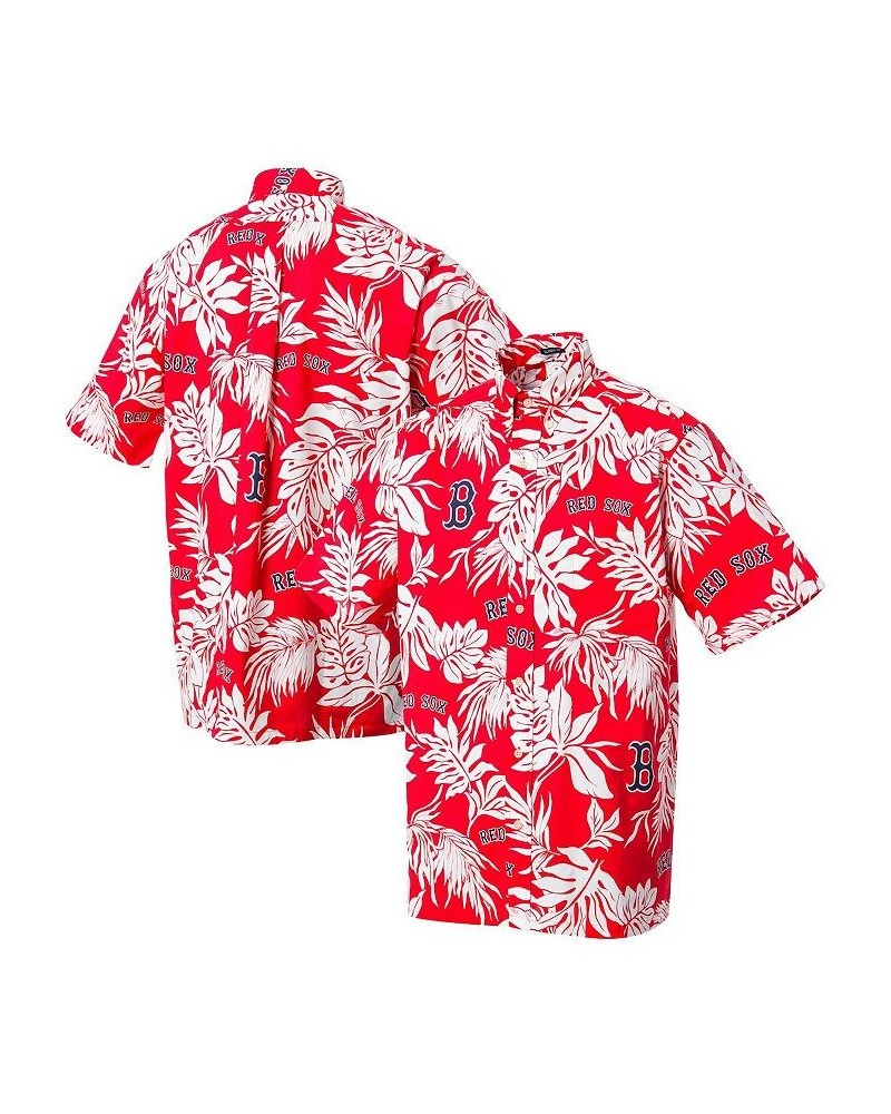 Men's Red Boston Red Sox Aloha Button-Down Shirt $35.36 Shirts